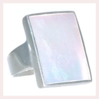 Sterling Silver White Mother of Pearl Ring