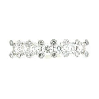 Wedding Band With Diamonds in 14KT White Gold