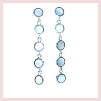 Sterling Silver & Mother of Pearl Dangle Earrings