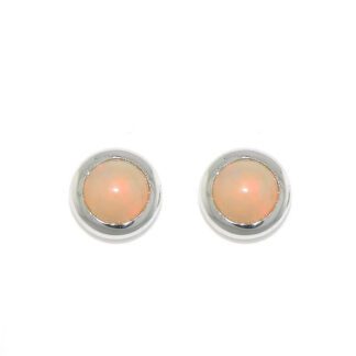 Opal Earrings in 14KT White Gold