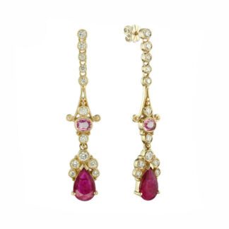 Vintage Ruby Earrings