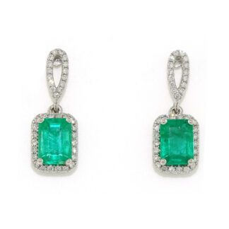 Emerald & Diamond Earrings