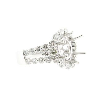 10336 Semimount with Diamonds in 14KT White Gold